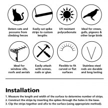 18398 - pest deterrent spikes instruction